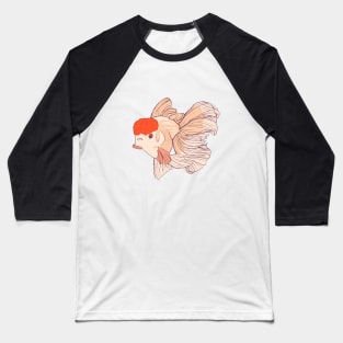 Cute Red Cap Oranda Goldfish Baseball T-Shirt